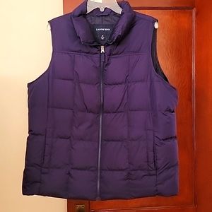 Women's purple 1X Lands End puffer vest